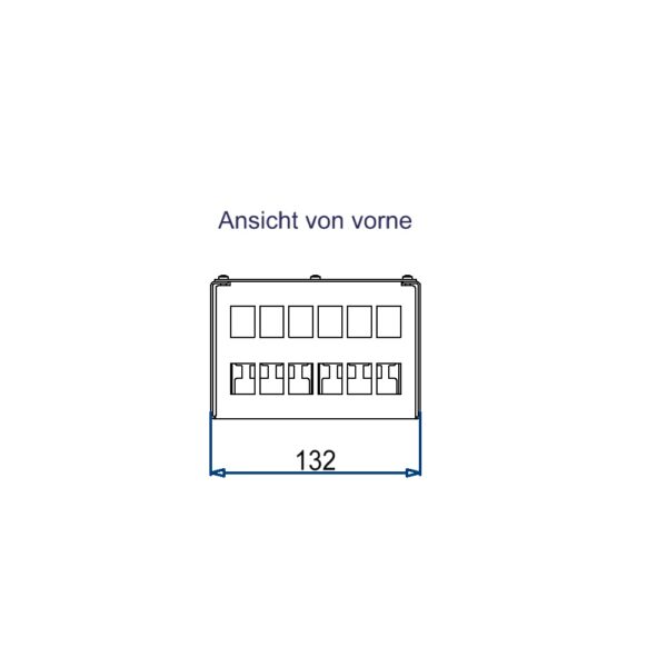 Produktbild MVT 150 120 RAL9016  -  Aufputz Medienverteiler für 12 Keystone (19.4mm Ausschnitt)